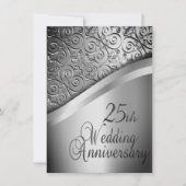 Silver Wedding Jubileum Uitnodiging (Voorkant)
