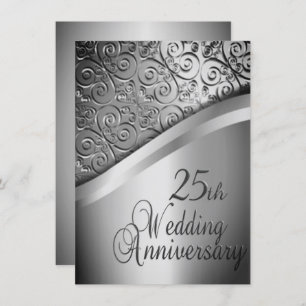 Silver Wedding Jubileum Uitnodiging