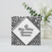 Silver Wedding Jubileum Uitnodiging (Staand voorkant)