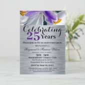 Silver Wedding Jubileum Uitnodiging (Staand voorkant)