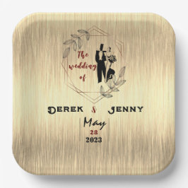 Silver Wedding Papieren Bordje