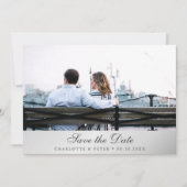 Silver Wedding Photo Save The Date (Voorkant)