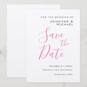 Silver Wedding Professional Minimalist Modern Save The Date (Voorkant / Achterkant)