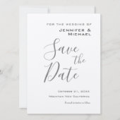 Silver Wedding Professional Minimalist Modern Save The Date (Voorkant)