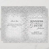 Silver Wedding Program Glitter (Voorkant / Achterkant)