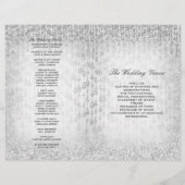 Silver Wedding Program Glitter (Achterkant)