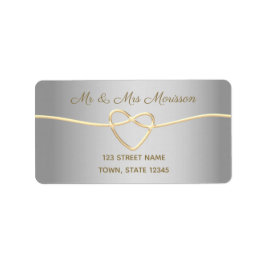 Silver Wedding Return-adres Etiket