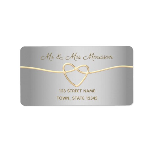 Silver Wedding Return-adres Etiket (Voorkant)