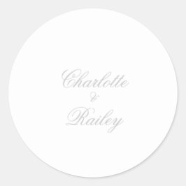 Silver Wedding Ronde Sticker