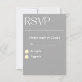 Silver Wedding RSVP Card – Editable 3.5x5 RSVP  (Voorkant)