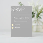 Silver Wedding RSVP Card – Editable 3.5x5 RSVP  (Staand voorkant)