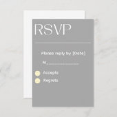 Silver Wedding RSVP Card – Editable 3.5x5 RSVP  (Voorkant / Achterkant)