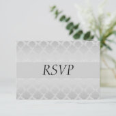 Silver Wedding RSVP Kaartje (Staand voorkant)