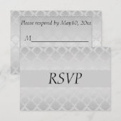 Silver Wedding RSVP Kaartje (Voorkant / Achterkant)