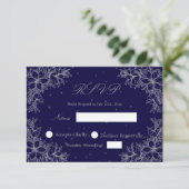 Silver Wedding RSVP met  Floral graphics (Staand voorkant)