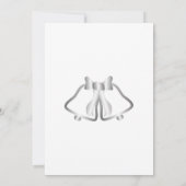 Silver Wedding Save the Date Kaart Bells en lint (Achterkant)