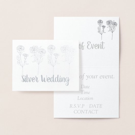 Silver Wedding Uitnodiging (Display)