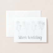 Silver Wedding Uitnodiging (Voorkant met envelop)