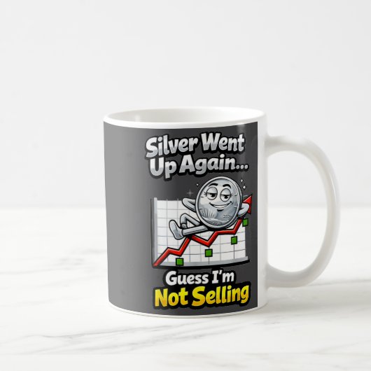 Silver Went Up Again Funny Not Selling Stacker  Koffiemok (Rechts)