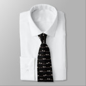 Silver Western Spurs op Black Necktie Stropdas (Gebonden)