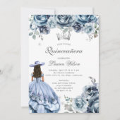 Silver Western Wonderland Quinceanera Uitnodiging (Voorkant)