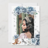 Silver Western Wonderland Quinceanera Uitnodiging (Achterkant)