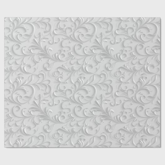 Silver White 25e bruiloft Jubileum Cadeaupapier (Vlak)