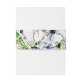 Silver White Anemone Gold Geometric Weddenschap Uitnodigingen Wikkel (Achterkant Voorbeeld)