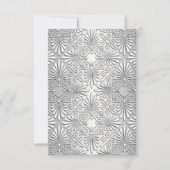 Silver White Art Deco Damask RSVP 2 (Voorkant)