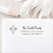 Silver & White Baptism en Christening Etiket (Insitu)