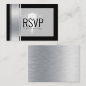 Silver, white & black strees tuxedo bachelor pla plaatskaartje (Voorkant / Achterkant)