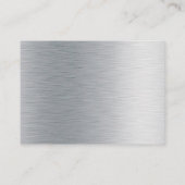 Silver, white & black strees tuxedo bachelor plac plaatskaartje (Achterkant)