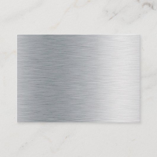 Silver, white & black strees tuxedo bachelor plac plaatskaartje (Achterkant)