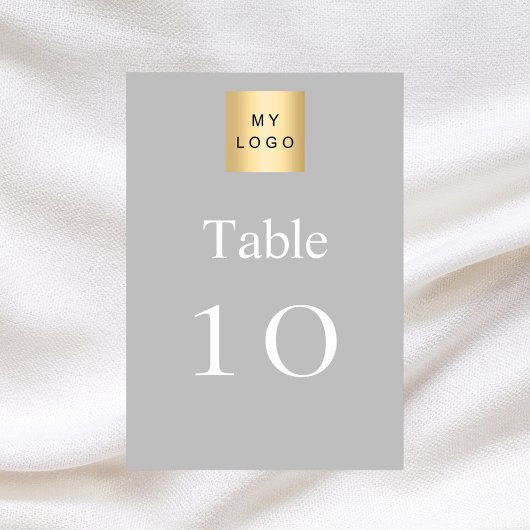 Silver White Business logo-tabelnummer Kaart