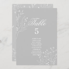 Silver White Corner Floral Boho Zitkaarten Kaart