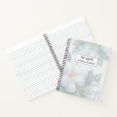 Silver White Dogwood Blossom Wedding Notitieboek (Binnen)