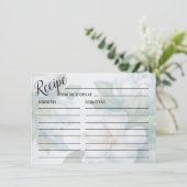 Silver White Dogwood Blossom Wedding Recipe Kaart (Staand voorkant)