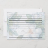 Silver White Dogwood Blossom Wedding Recipe Kaart (Achterkant)