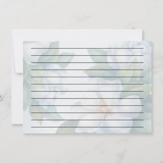 Silver White Dogwood Blossom Wedding Recipe Kaart (Achterkant)