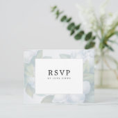 Silver White Dogwood Blossoms RSVP Briefkaart (Staand voorkant)