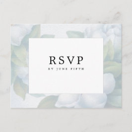Silver White Dogwood Blossoms RSVP Briefkaart