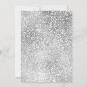 Silver White Elephant Party Kaart (Achterkant)