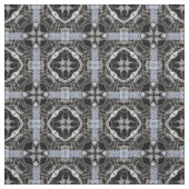 Silver, White en Black Tiled Pattern Stof (Swatch)
