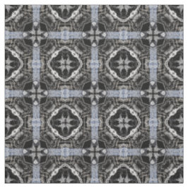 Silver, White en Black Tiled Pattern Stof