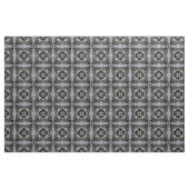 Silver, White en Black Tiled Pattern Stof (Fat Quarter)