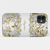 Silver White Faux Gold Diamond Jewel Afbeelding Case-Mate iPhone Case (Achterkant (horizontaal))