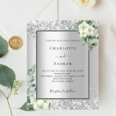 Silver White floral eucalyptus bruiloft