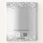 Silver White floral eucalyptus elegant Notitieboek (Achterkant)