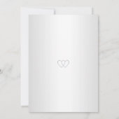 Silver & White Floral Wedding Kaart (Achterkant)