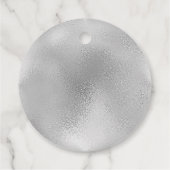 Silver White Flowers 25e bruiloft Jubileum Bedankjes Labels (Achterkant)